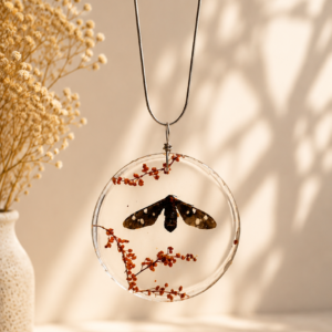 Shadow Bloom Moth Pendant.