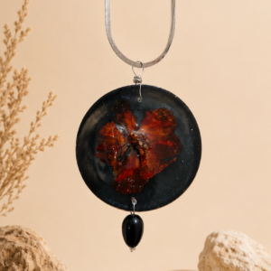 Noir Scarlet Bloom Pendant