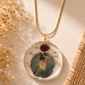 Crimson Butterfly Pea Pendant