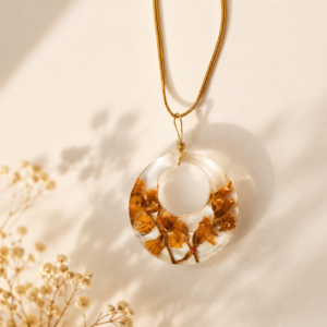 Autumn Blossom Resin Pendant